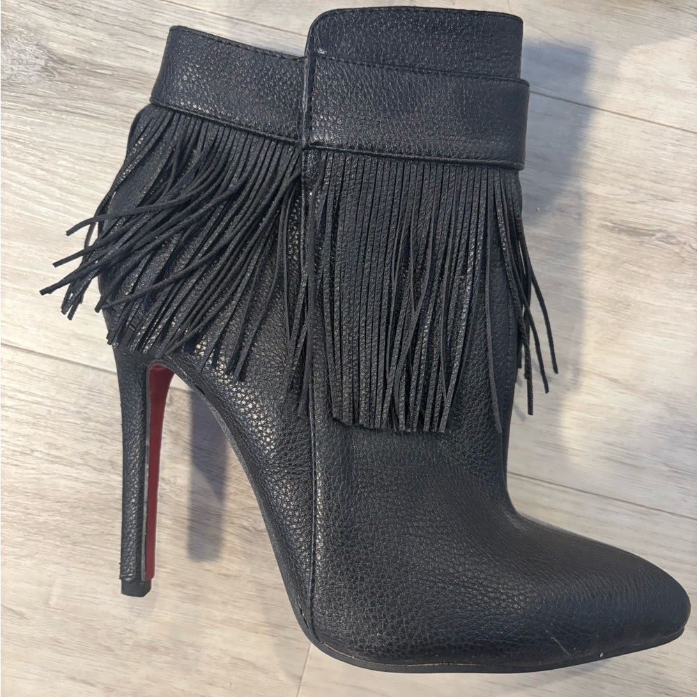 Leather high hills